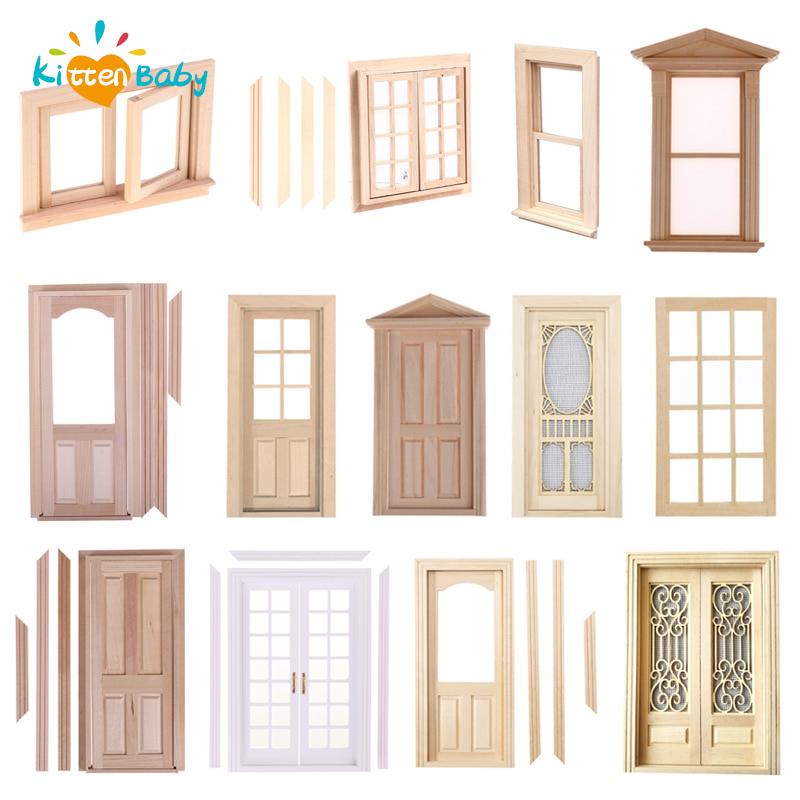 Woodworking Zone - 1:12 Dollhouse Wooden Window Door Frame