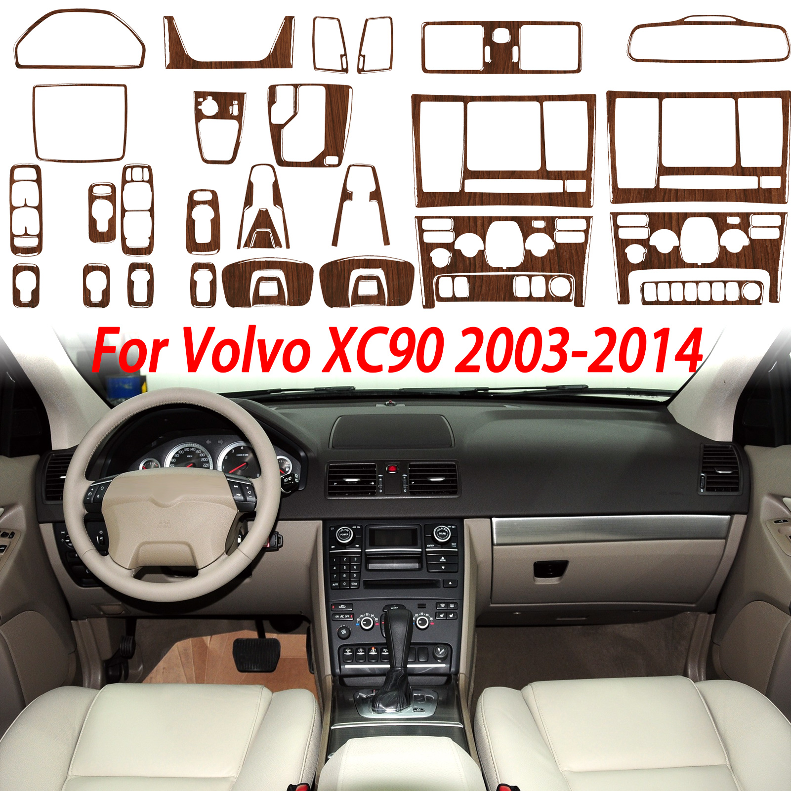 Woodworking Zone - Wood Grain Car Interior Accessories Window