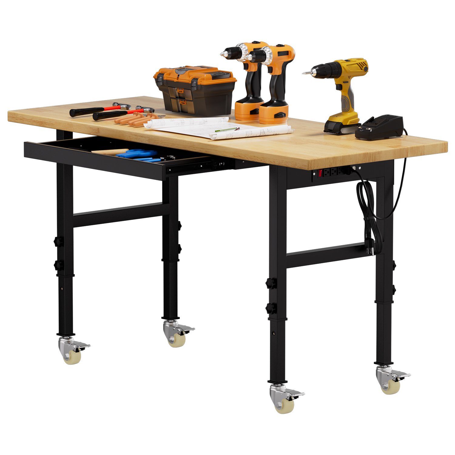 Workbench Woodworking - Adjustable Height Workbench Heavy Duty Wood