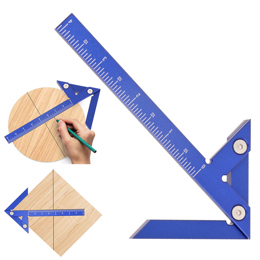 Woodworking Marking Gauge - Center Finder Woodworking Square 45/90 Degree