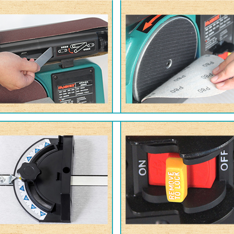 220V Belt Sander Sharpener Gri - Woodworking Ai recensione e prezzo