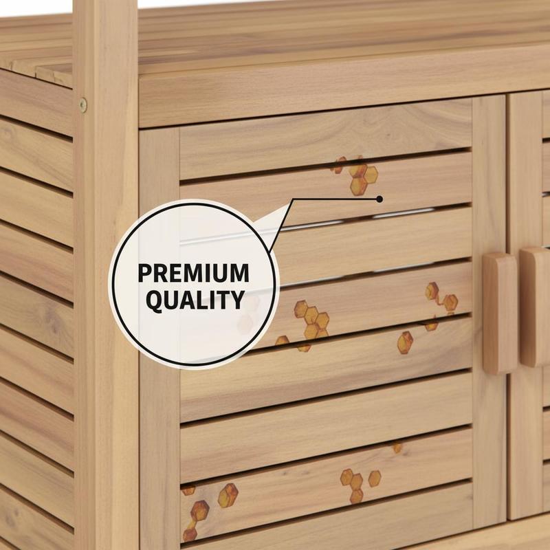 Outdoor Potting Bench Acacia W - Workbench Woodworking recensione e prezzo