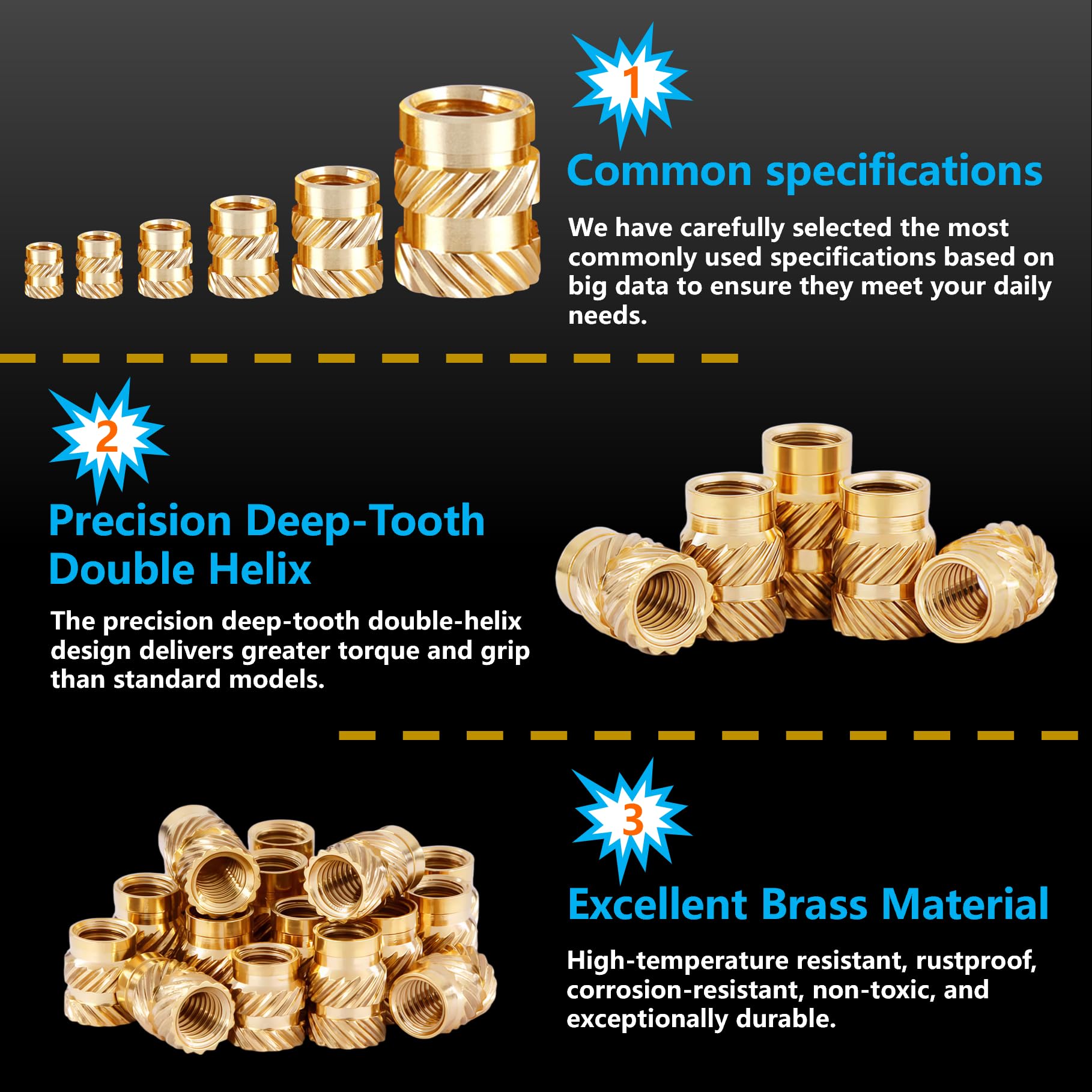 600Pcs M2-M6 Brass Threaded In - Woodworking Tool Stores recensione e prezzo