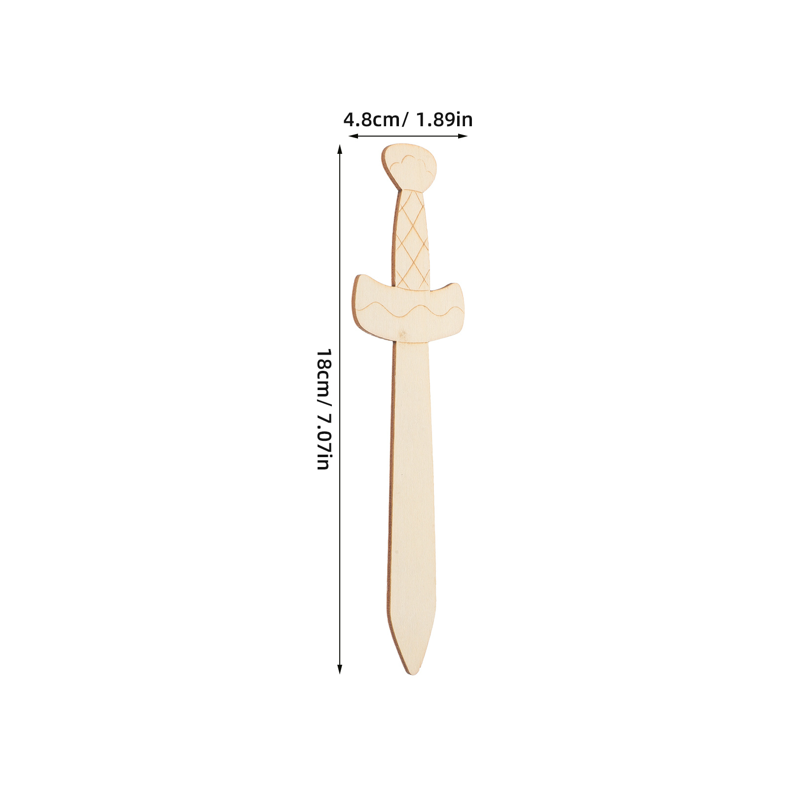 20Pcs Unfinished Wooden Swords - Woodworking Hobbies recensione e prezzo