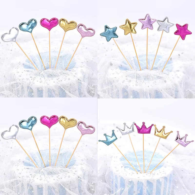 50pcs Cake Topper Crown Heart  - Woodworking School recensione e prezzo