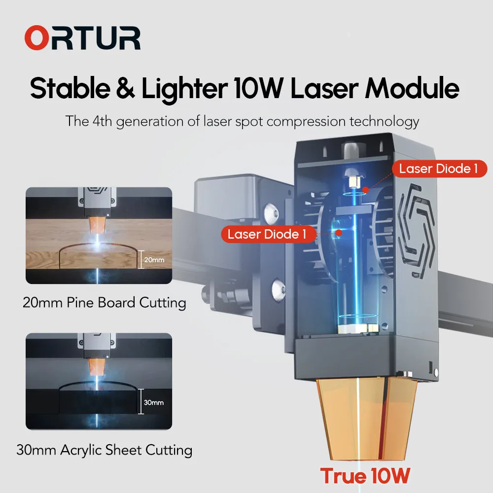 ORTUR OLM3 LE 10w Laser Engrav - Woodworking App recensione e prezzo