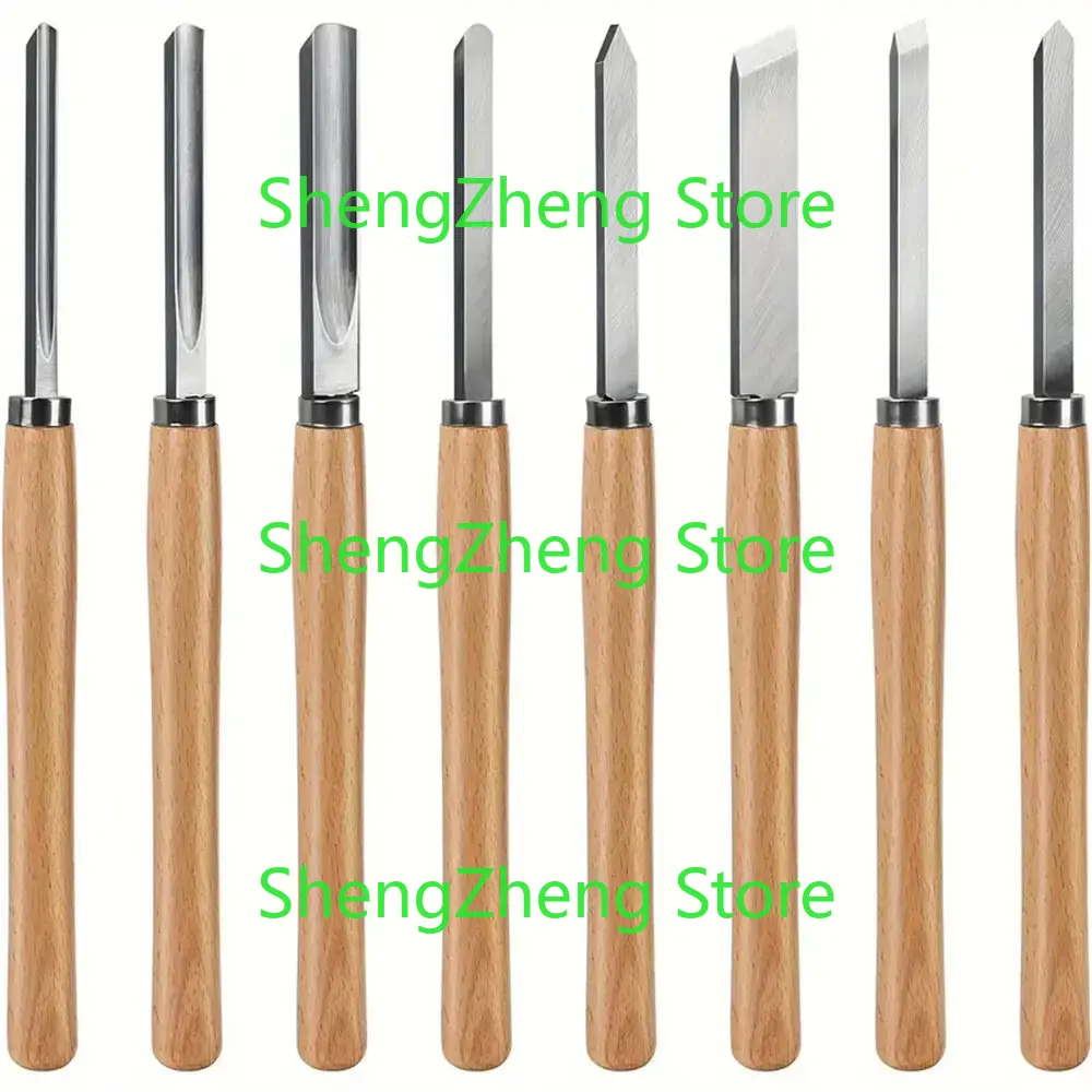 8Pcs Professional Wood Turning - Skew Chisel Wood recensione e prezzo