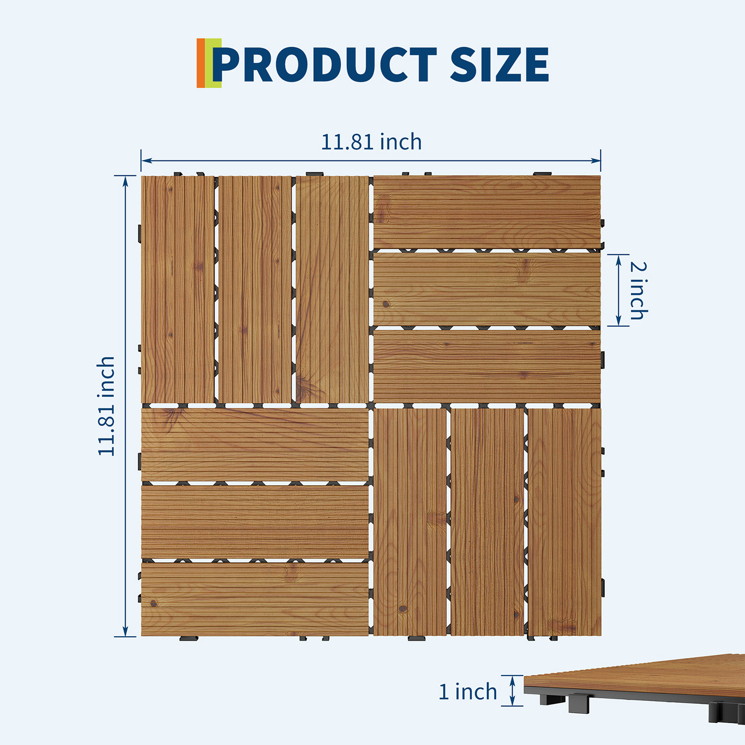 Acacia Wood Connected Deck Til - Woodworking Zone recensione e prezzo