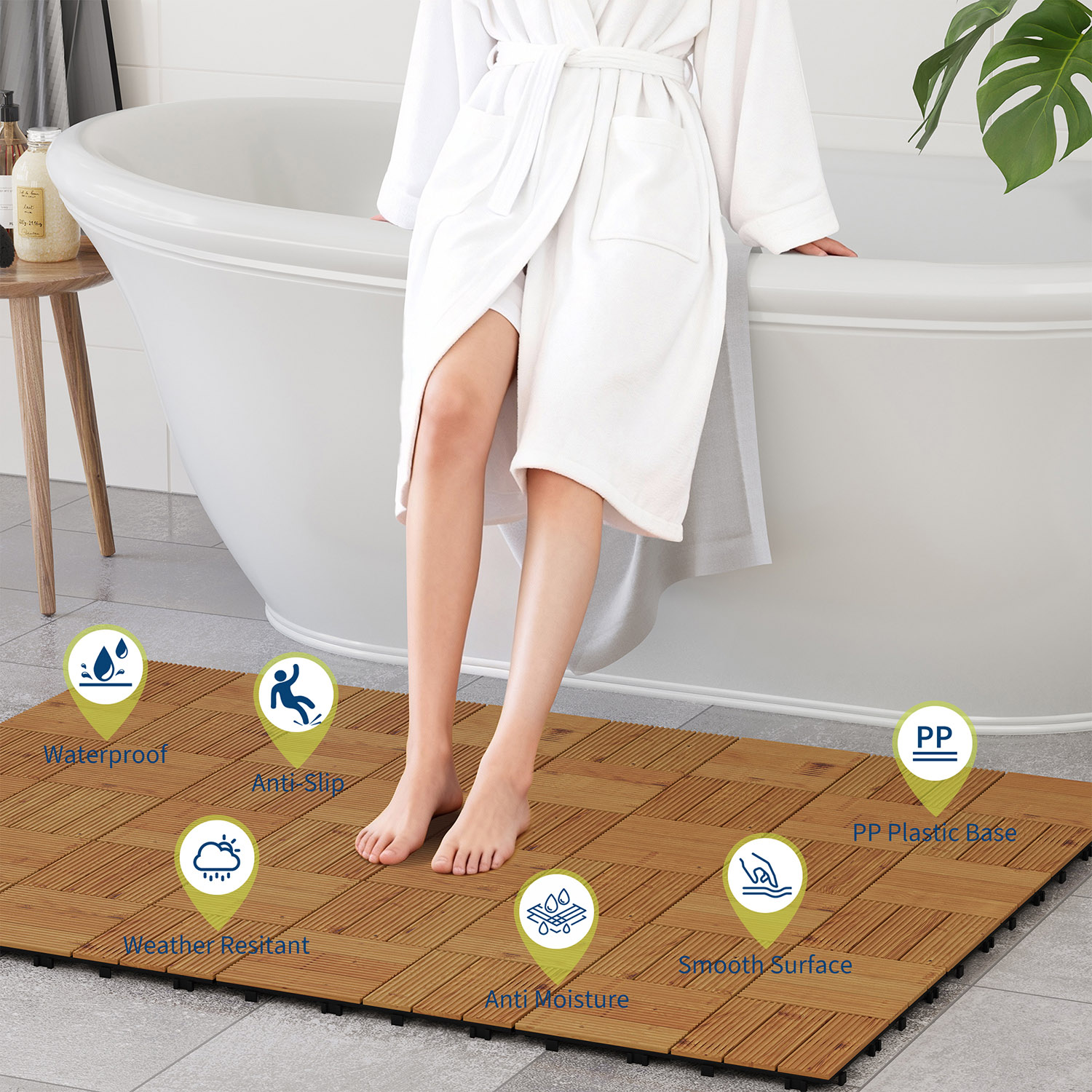 Acacia Wood Connected Deck Til - Woodworking Zone recensione e prezzo
