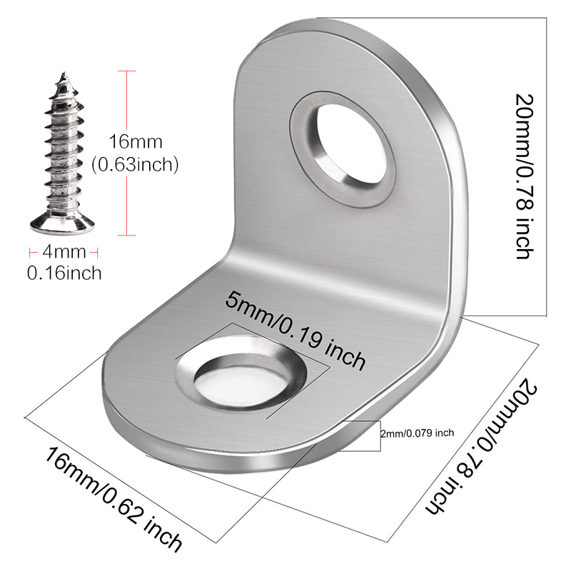 5-40 PCS 20 x 20 mm Stainless  - Woodworking X Brace recensione e prezzo