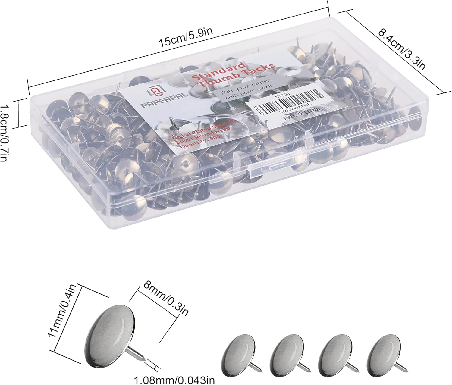 500 Standard Thumbtacks for Co - Woodworking School recensione e prezzo