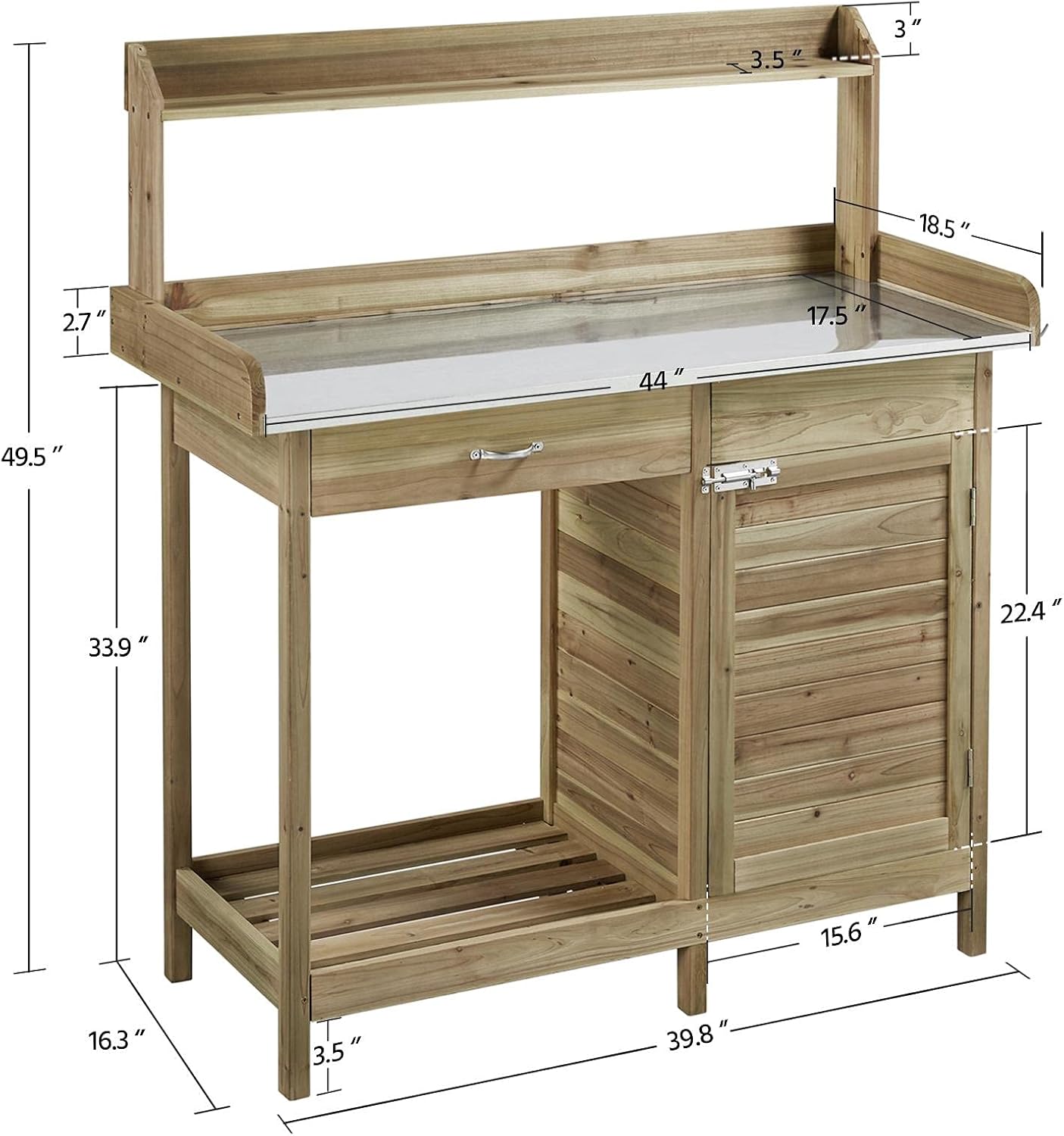 Outdoor Potting Bench Table, G - Workbench Woodworking recensione e prezzo