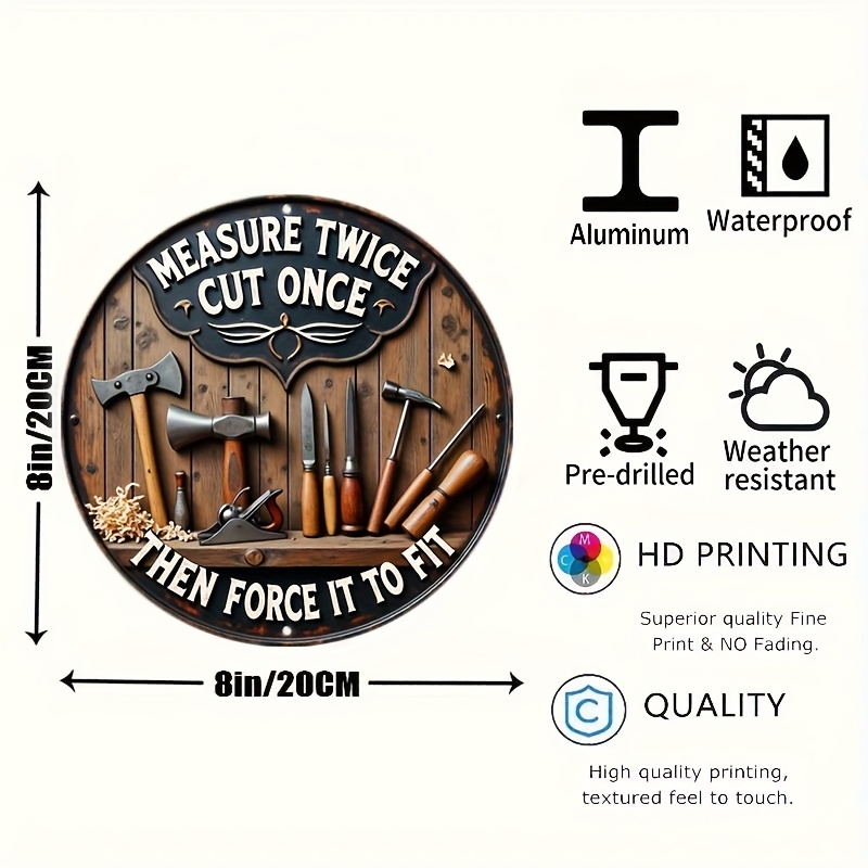 Tin Sign - Vintage Durable Met - Woodworking Quotes Funny recensione e prezzo