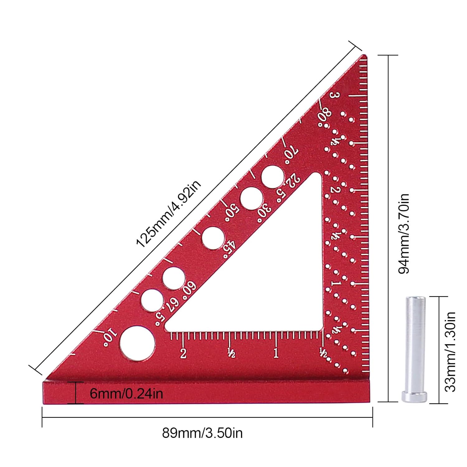 Woodworking Square Ruler 22.5- - Woodworking Marking Gauge recensione e prezzo