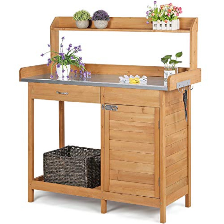 Outdoor potting bench table wo - Workbench Woodworking recensione e prezzo