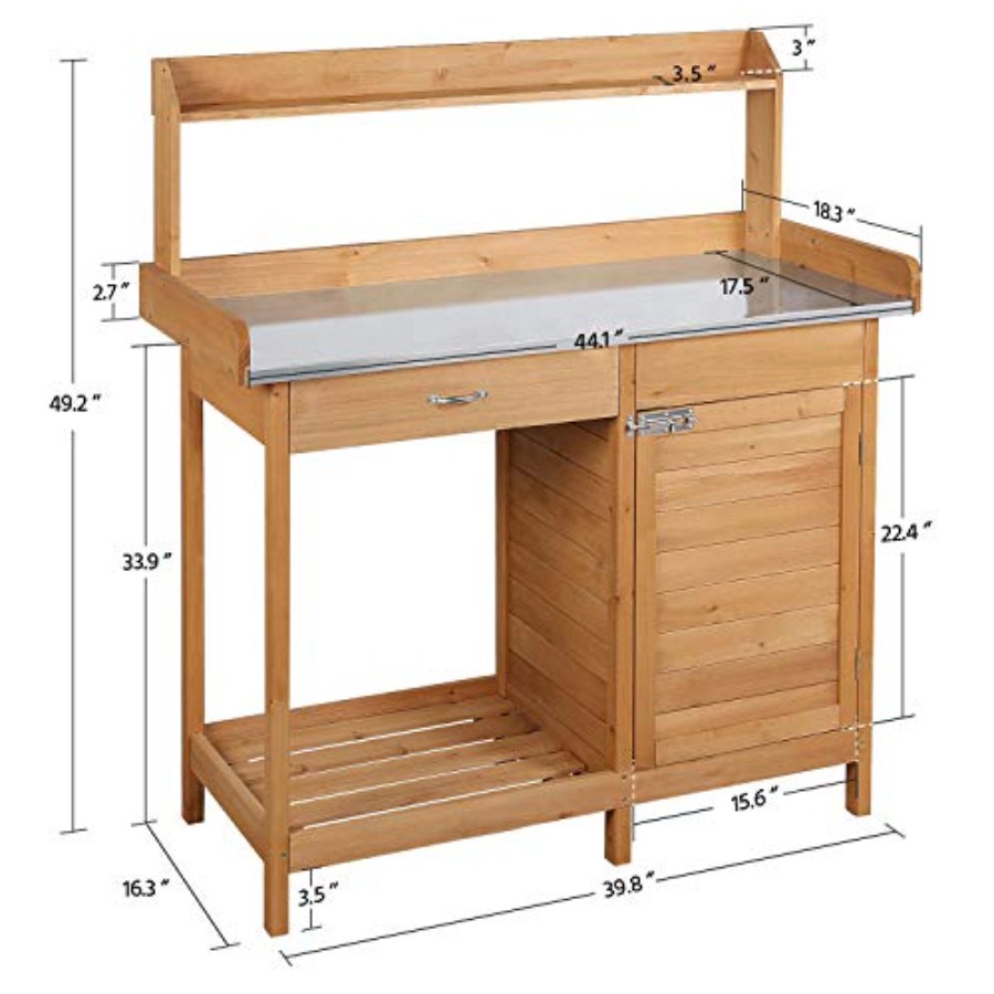 Outdoor potting bench table wo - Workbench Woodworking recensione e prezzo