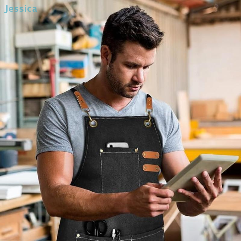 ♥Black Denim Apron with Multip - Woodworking Apron recensione e prezzo