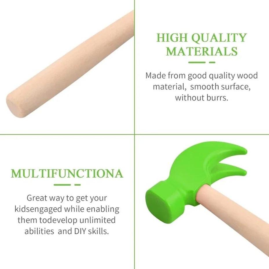 1 Pcs Mini Wooden Hammer Child - Woodworking Simulator recensione e prezzo