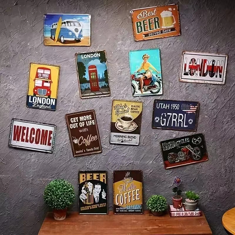 （2D Tin painting）Vintage 