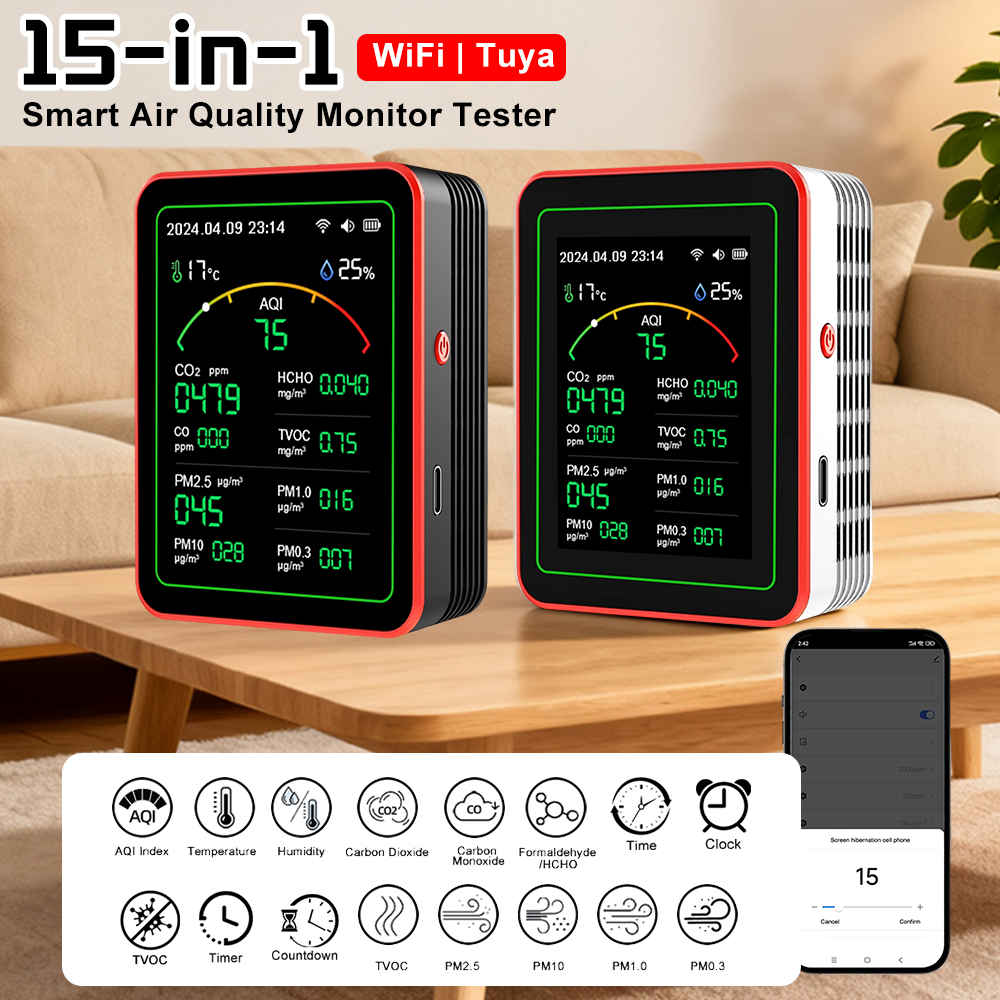 15-in-1 WiFi Smart Air Quality - Woodworking App recensione e prezzo
