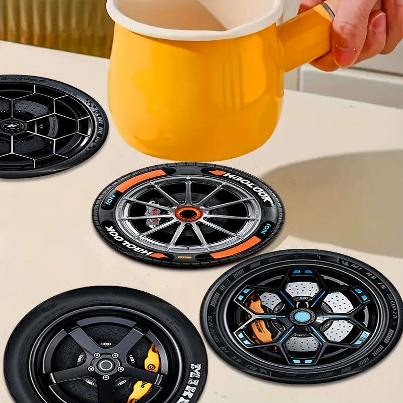8 Pcs 2D Wooden Coasters Tire  - Woodworking Room recensione e prezzo