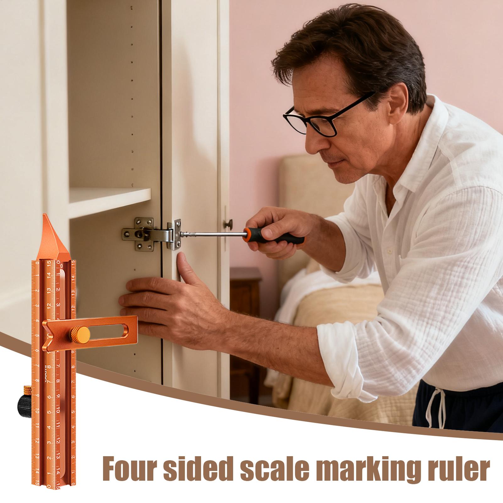 Wood Marking Tool 4-Sided Magn - Woodworking Marking Gauge recensione e prezzo