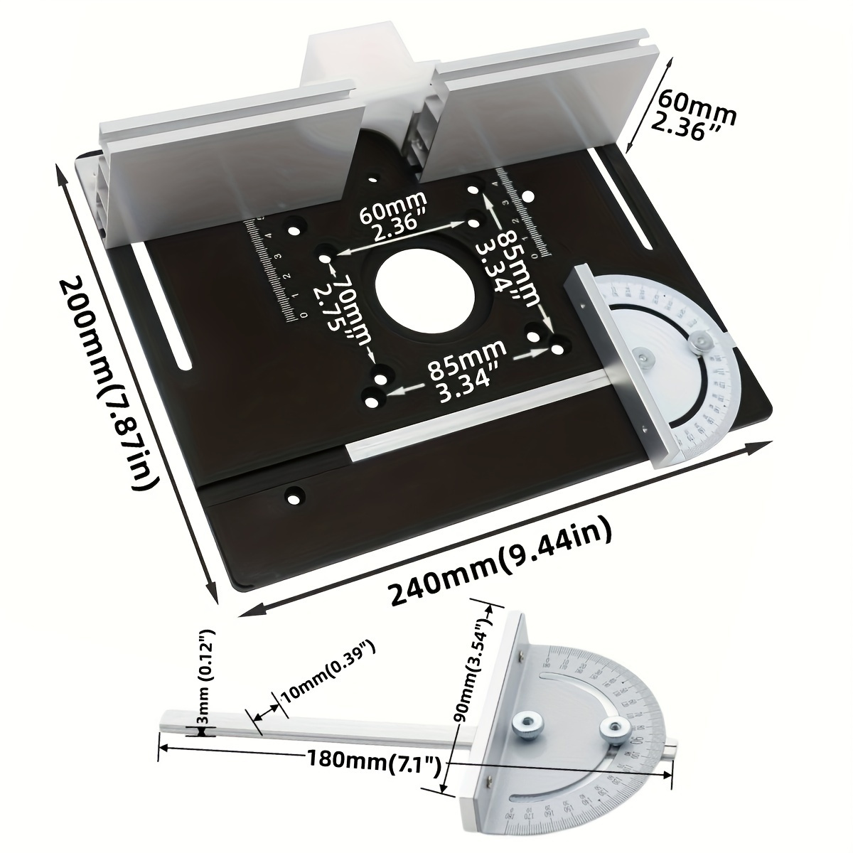 Aluminum Router Desktop Insert - Woodworking Cnc Machine recensione e prezzo