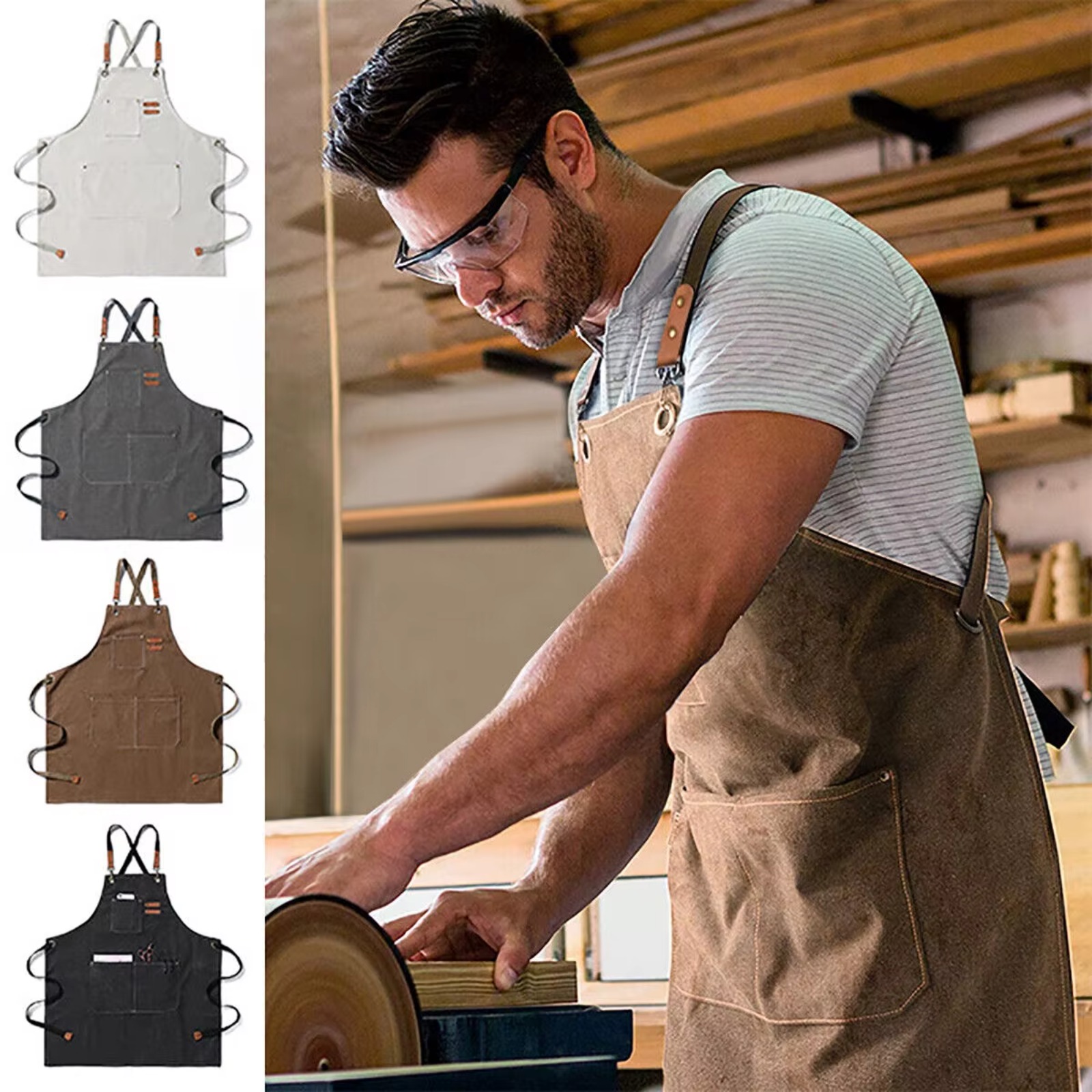 Unisex Canvas Work Apron – Thi - Woodworking Apron recensione e prezzo