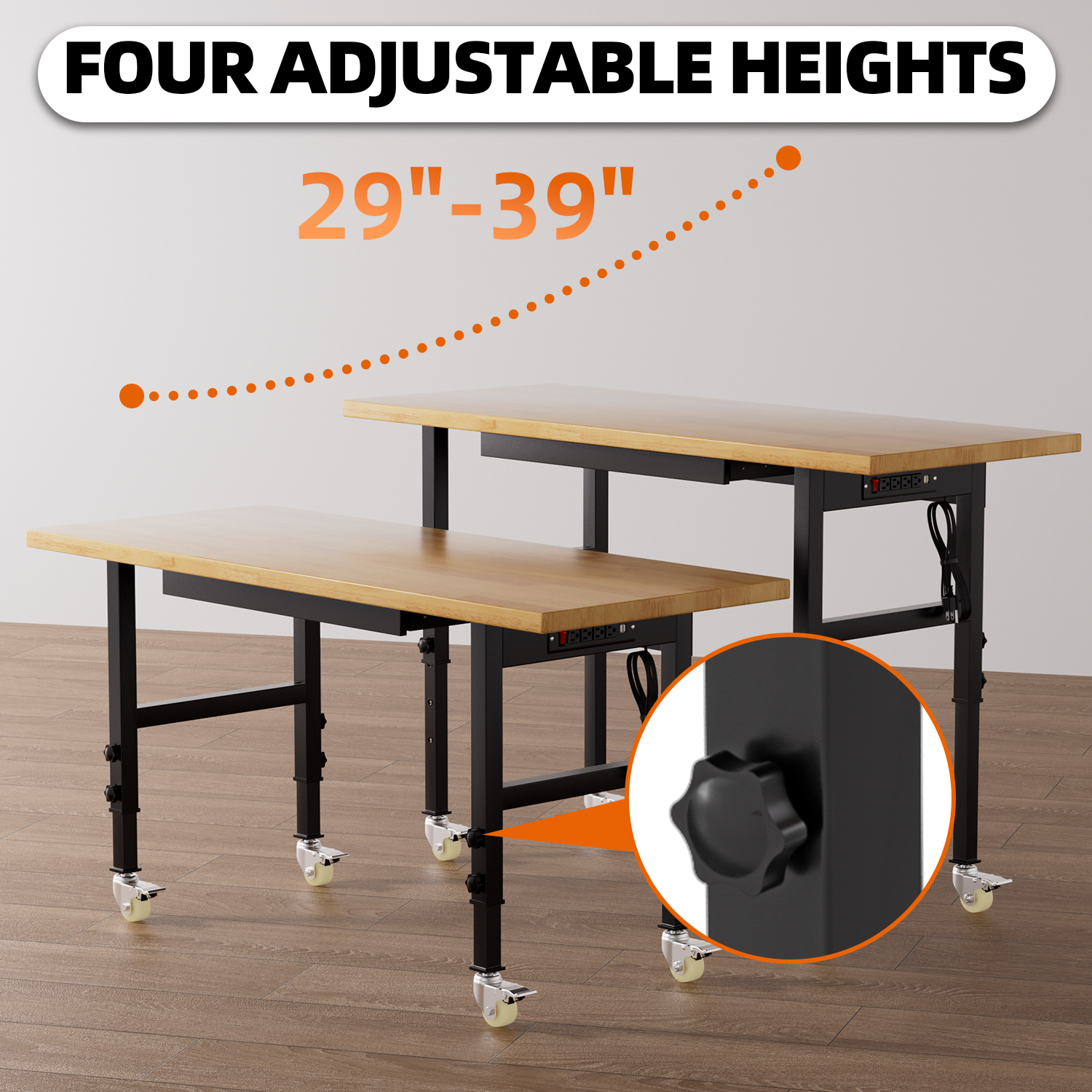 Adjustable Height Workbench He - Workbench Woodworking recensione e prezzo