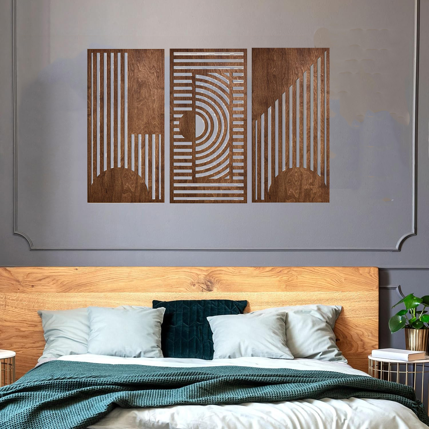 3 Pcs Geometric Wood Wall Art  - Woodworking Hobbies recensione e prezzo