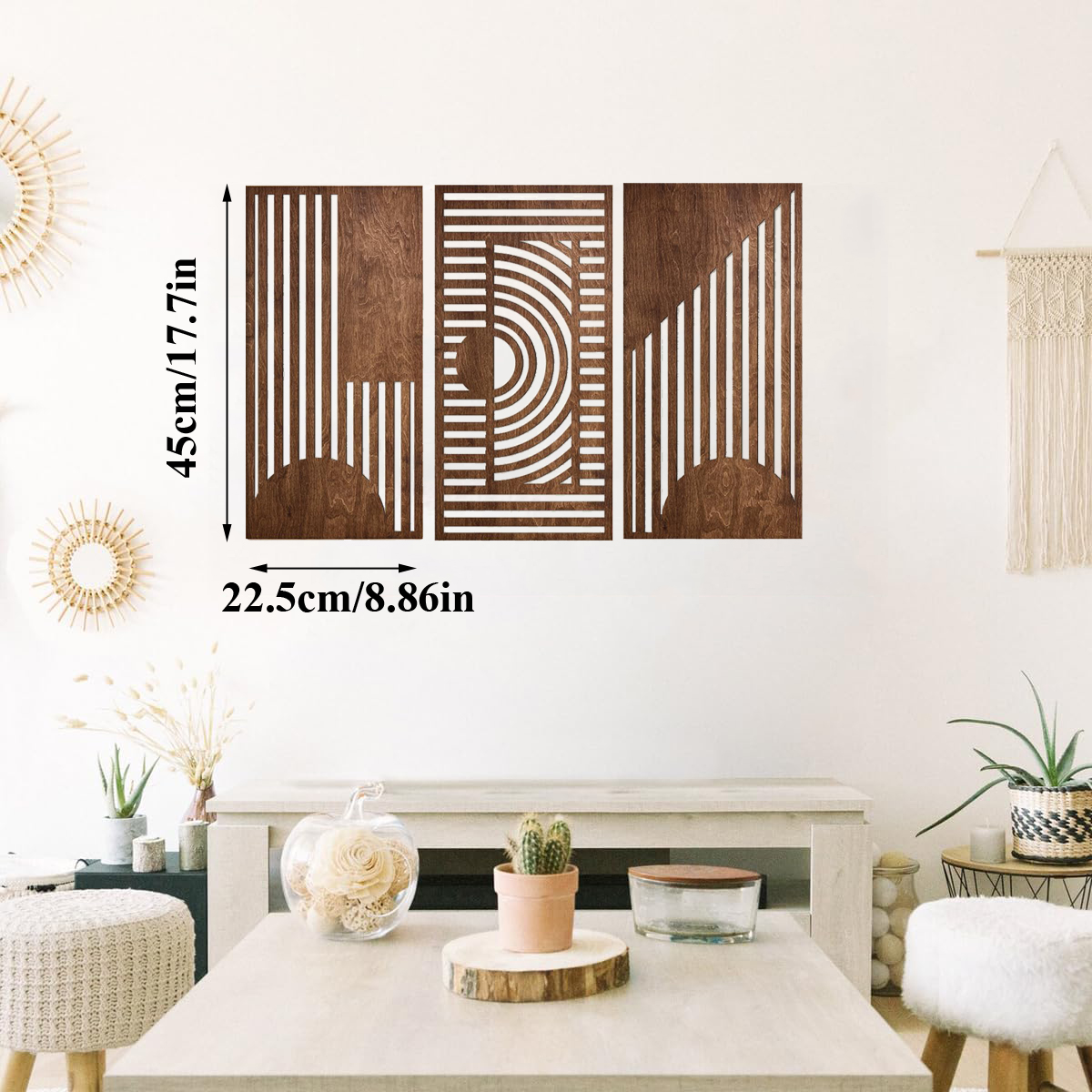 3 Pcs Geometric Wood Wall Art  - Woodworking Hobbies recensione e prezzo