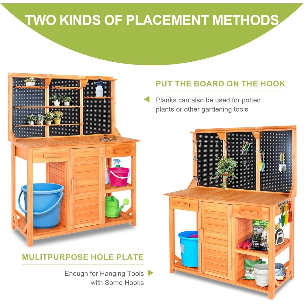 Outdoor Potting Bench,Wooden P - Workbench Woodworking recensione e prezzo
