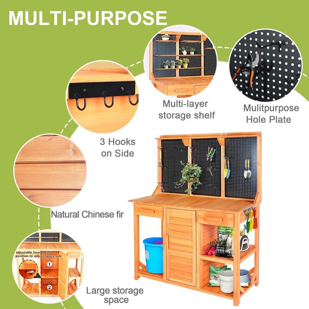 Outdoor Potting Bench,Wooden P - Workbench Woodworking recensione e prezzo