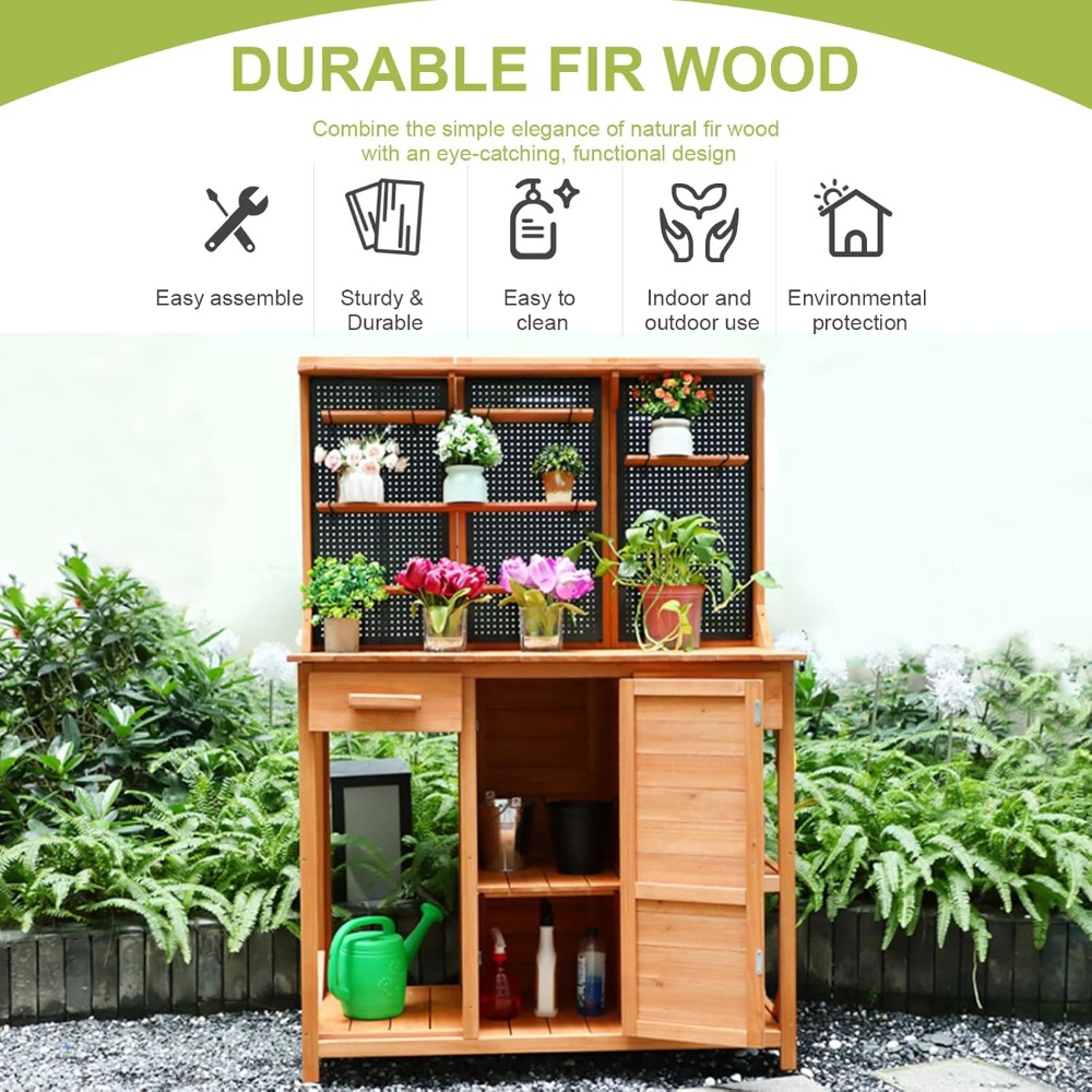 Outdoor Potting Bench,Wooden P - Workbench Woodworking recensione e prezzo