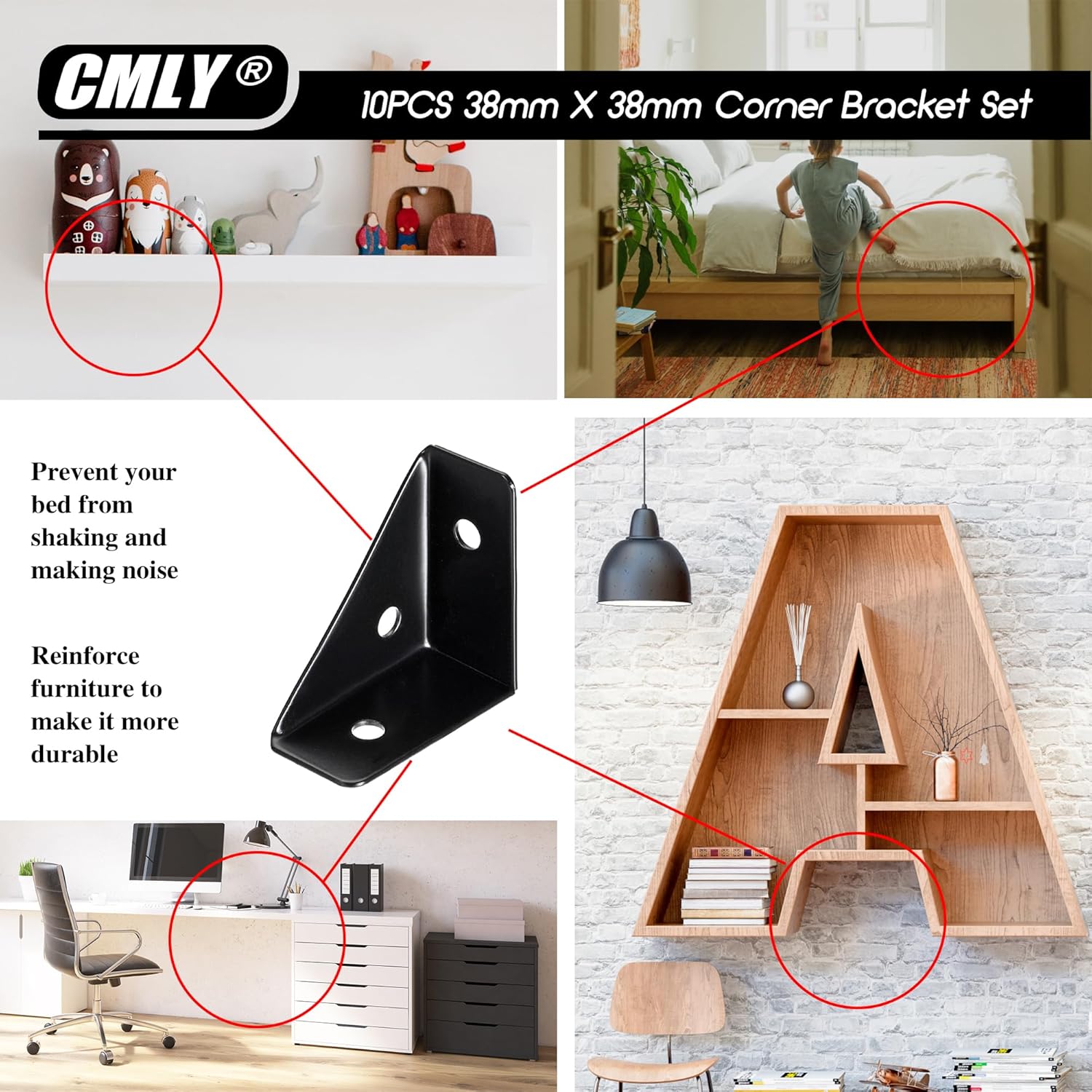 Angle Corner Brackets 38mm x 3 - Woodworking X Brace recensione e prezzo