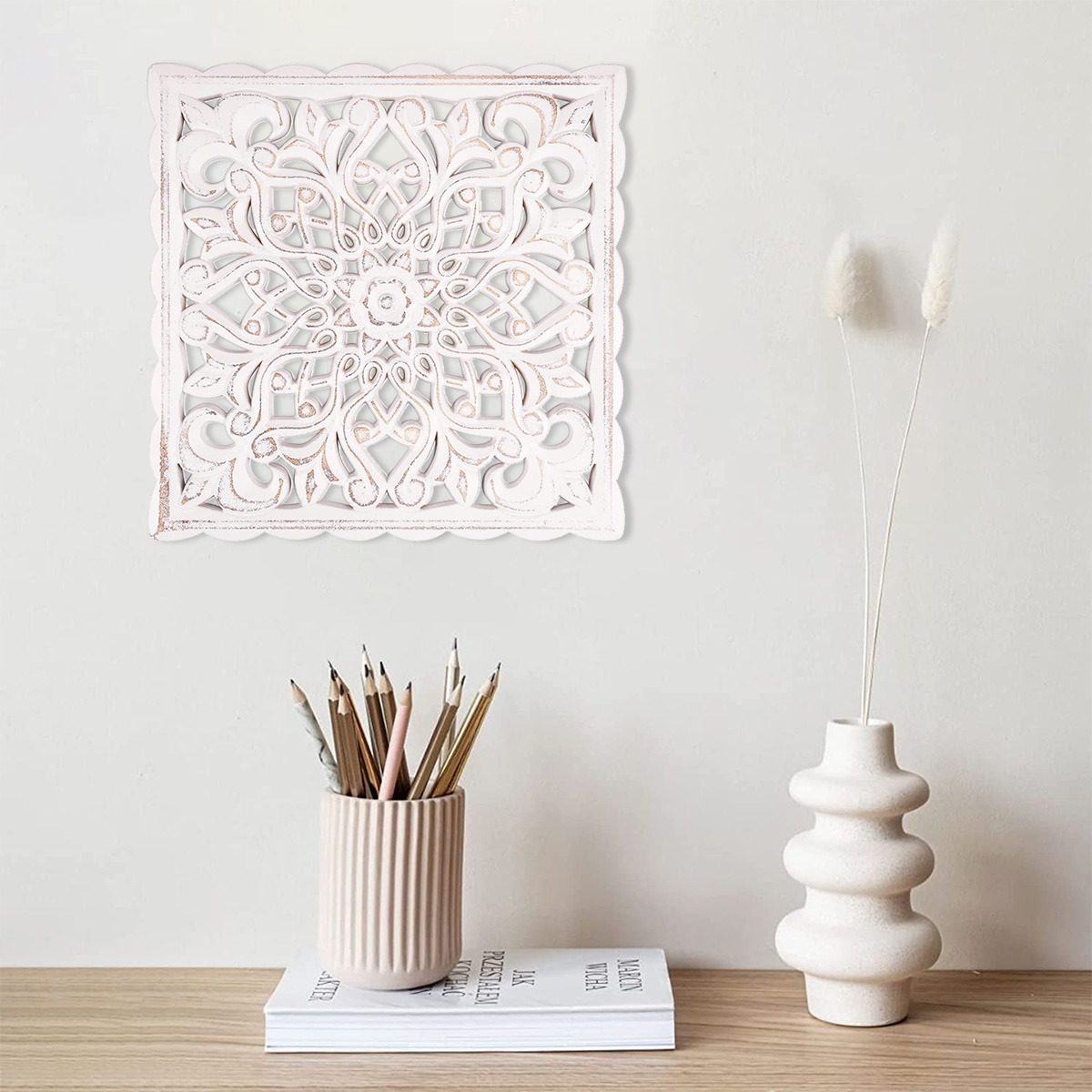 Wooden Wall Decor Floral Hollo - Woodworking Zone recensione e prezzo