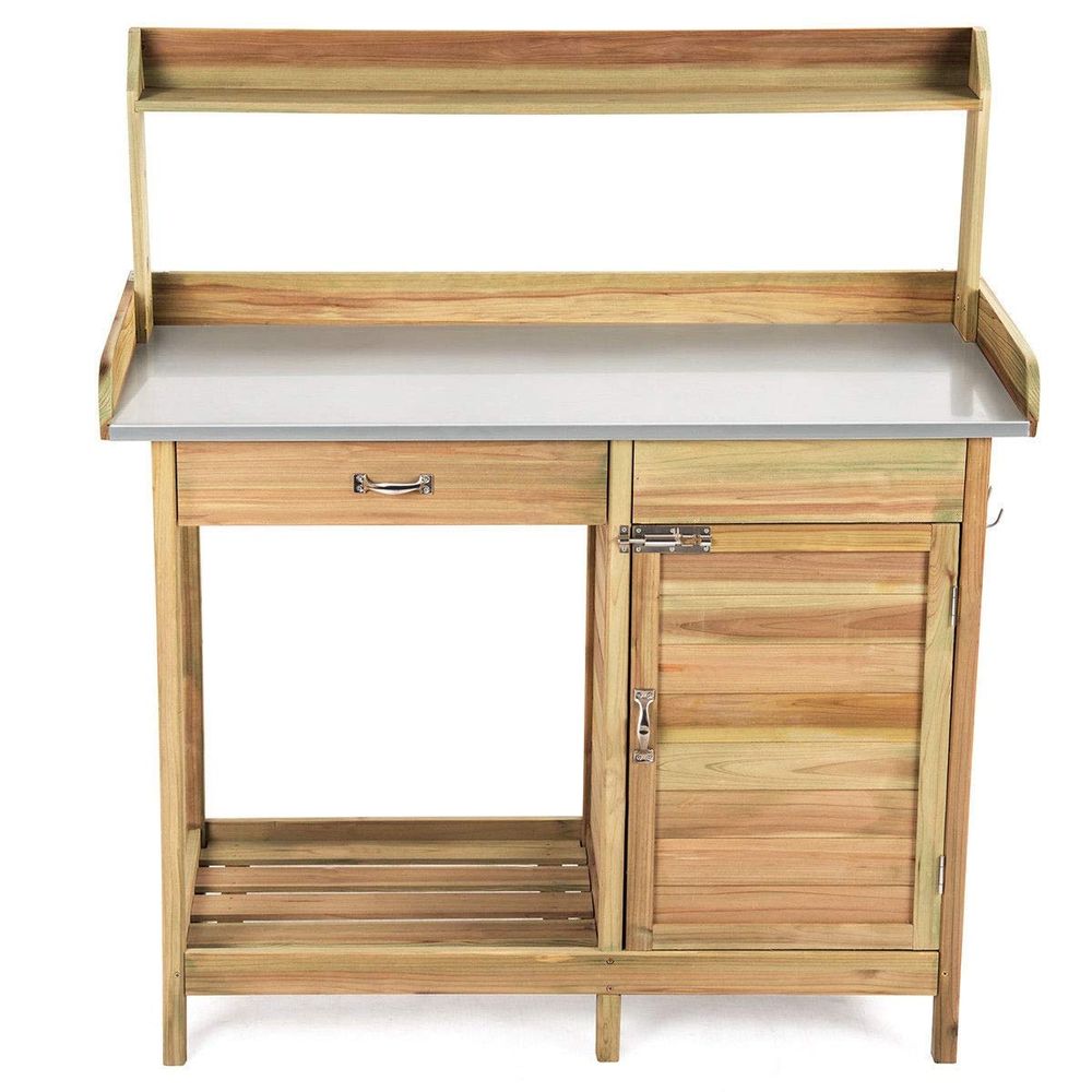 Garden Wooden Work Station Pot - Workbench Woodworking recensione e prezzo