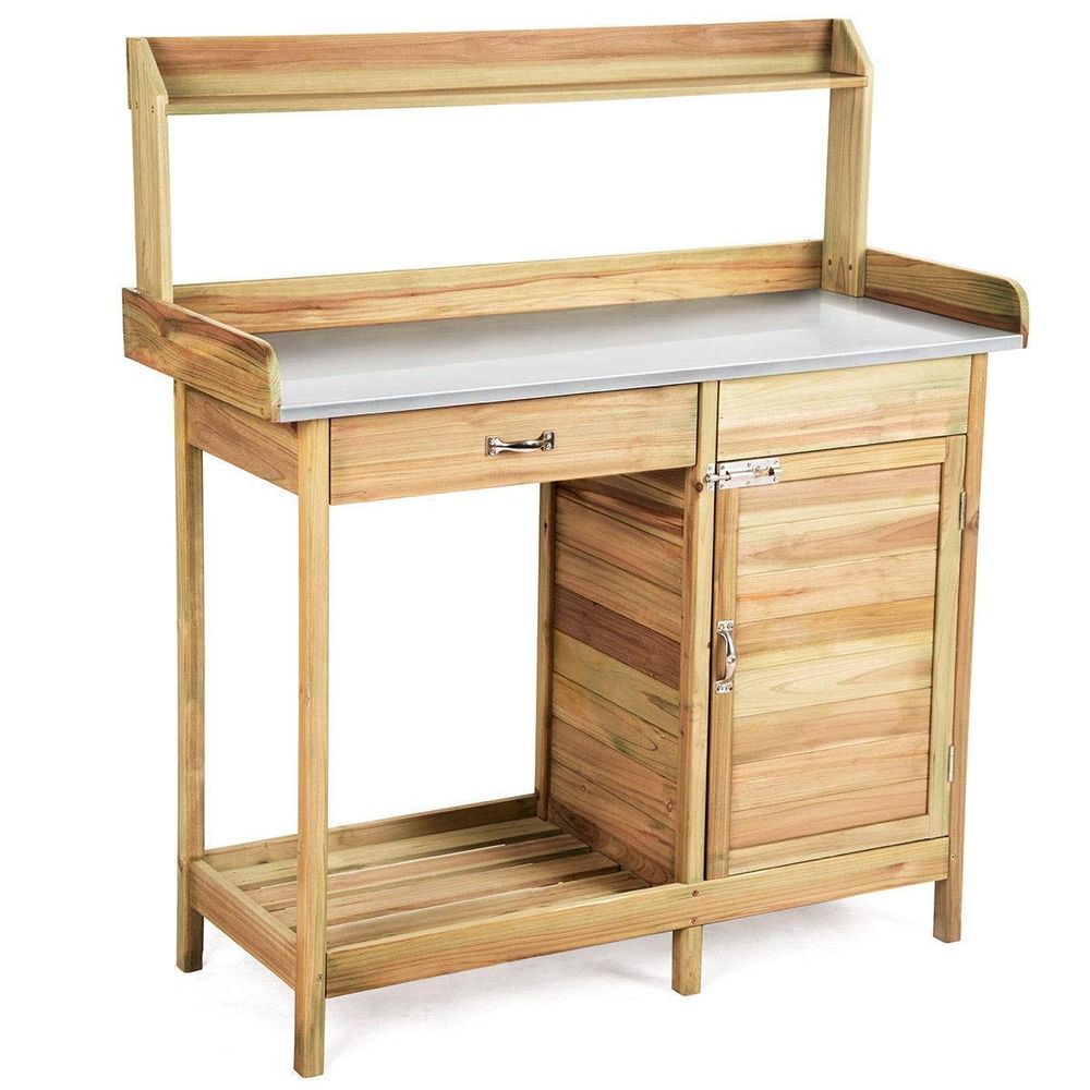 Garden Wooden Work Station Pot - Workbench Woodworking recensione e prezzo