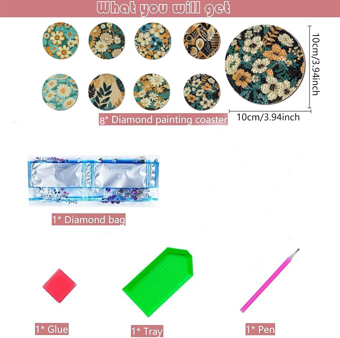 8 pieces DIY diamond Painting  - Woodworking Hobbies recensione e prezzo