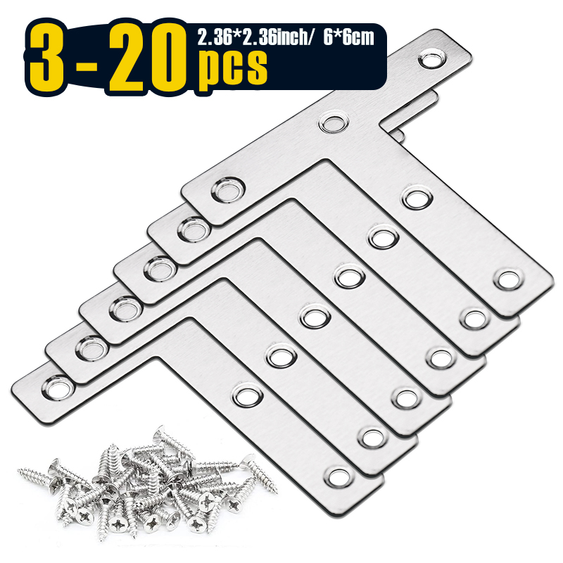 3-20pcs, T Shaped Mending Plat - Woodworking X Brace recensione e prezzo