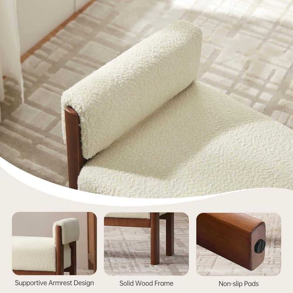 Upholstered 51.8 Bedroom Bench - Woodworking Room recensione e prezzo