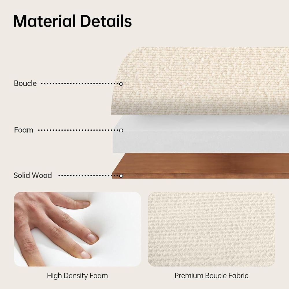 Upholstered 51.8 Bedroom Bench - Woodworking Room recensione e prezzo