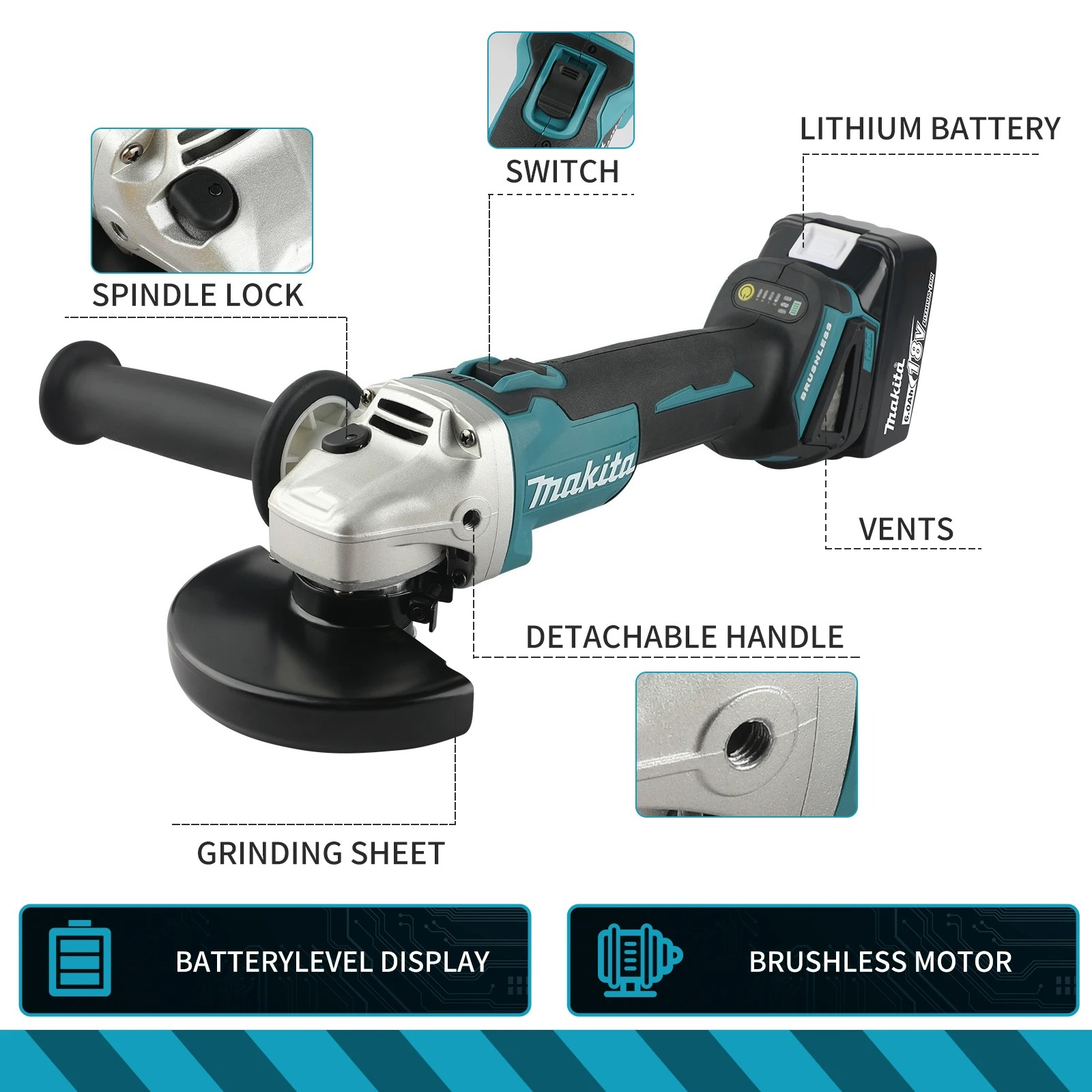 Makita Brushless DGA404 100MM  - Woodworking Ai recensione e prezzo