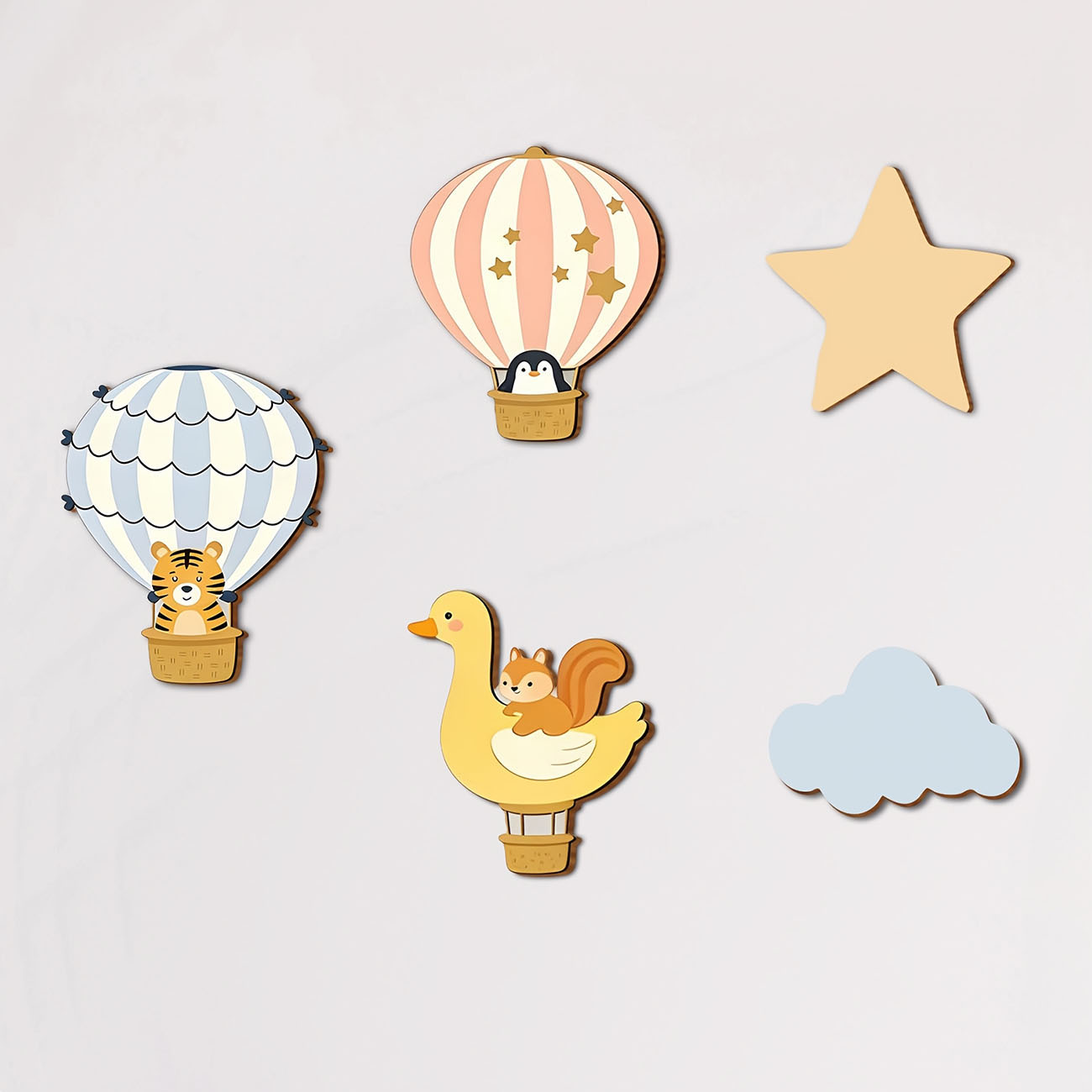 5Pcs Animal Hot Air Balloon Wo - Woodworking Hobbies recensione e prezzo